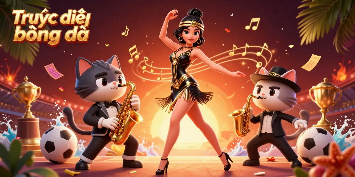 Experience Trực tiếp bóng đá with energetic visuals and dynamic sports betting elements.
