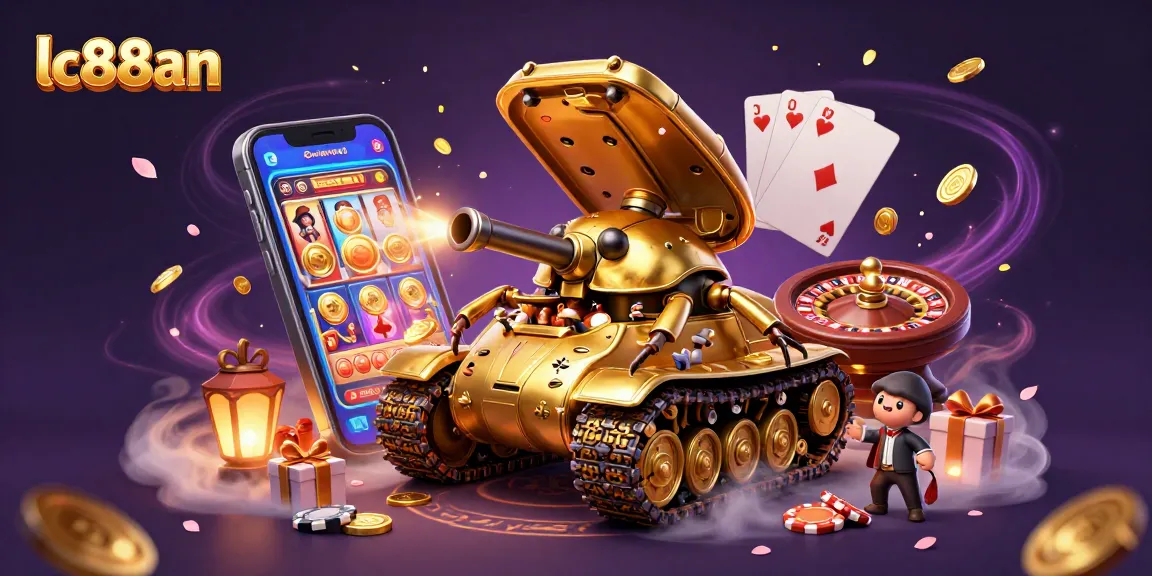Experience the thrill of lc88an with a vibrant casino-themed 3D illustration showcasing exciting gaming elements.