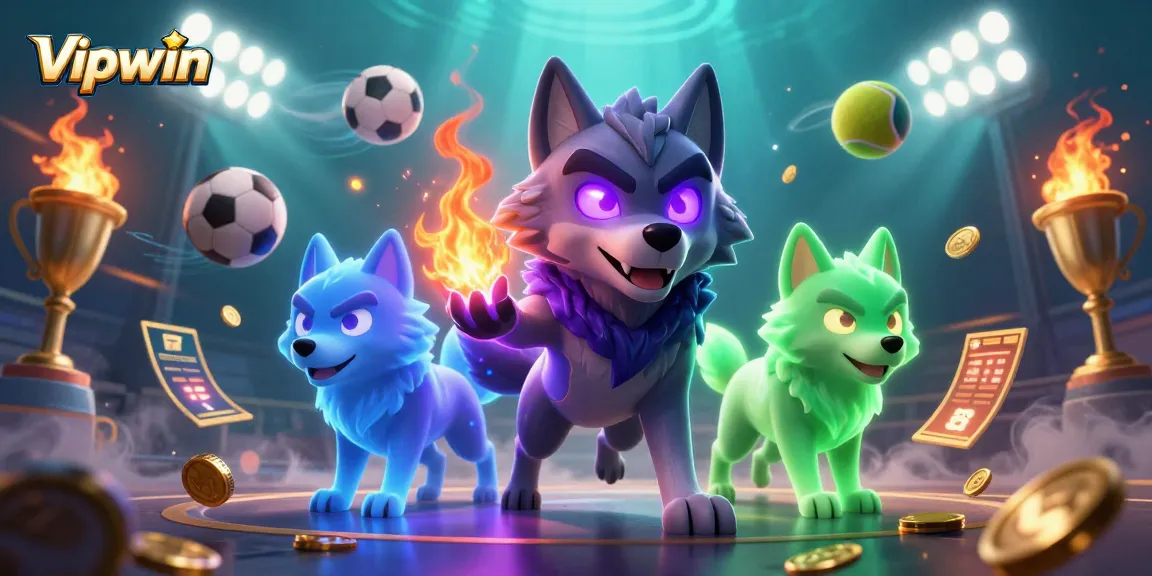 Vipwin offers thrilling sports betting action with energetic characters and a dynamic casino atmosphere.