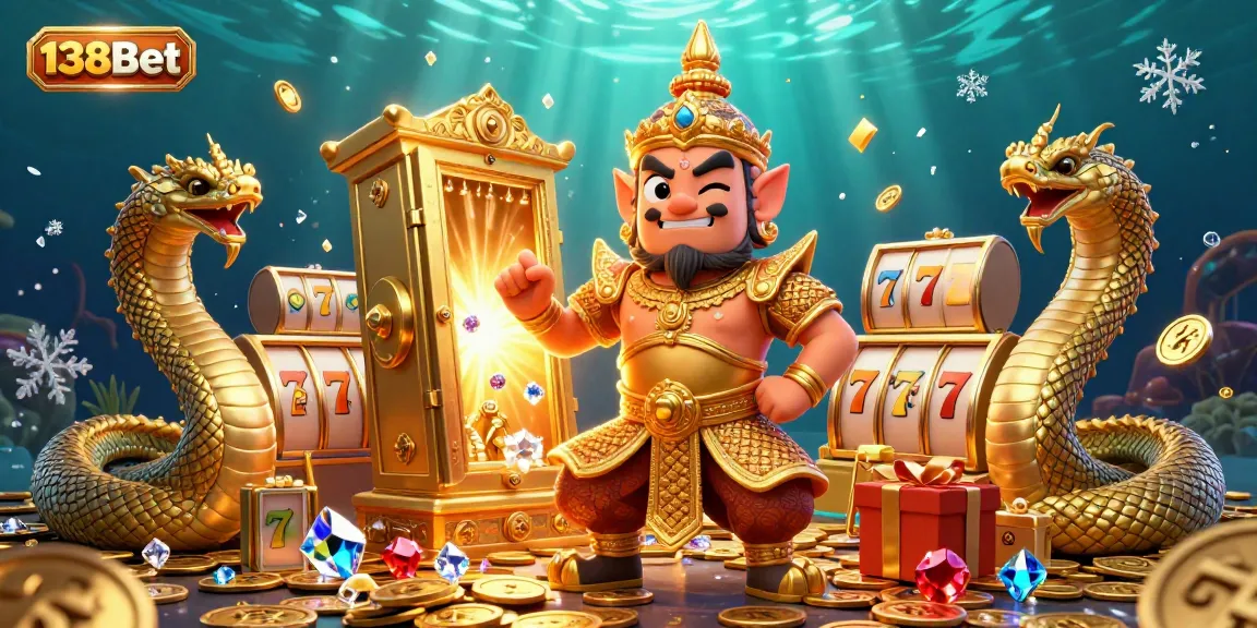 Experience the vibrant world of 138Bet with a legendary yaksha and dazzling casino treasures.