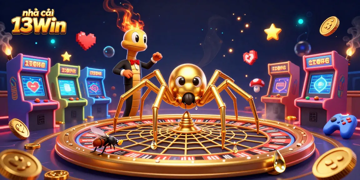 Experience thrilling gameplay with nhà cái 13Win in this vibrant 3D casino illustration showcasing betting action.