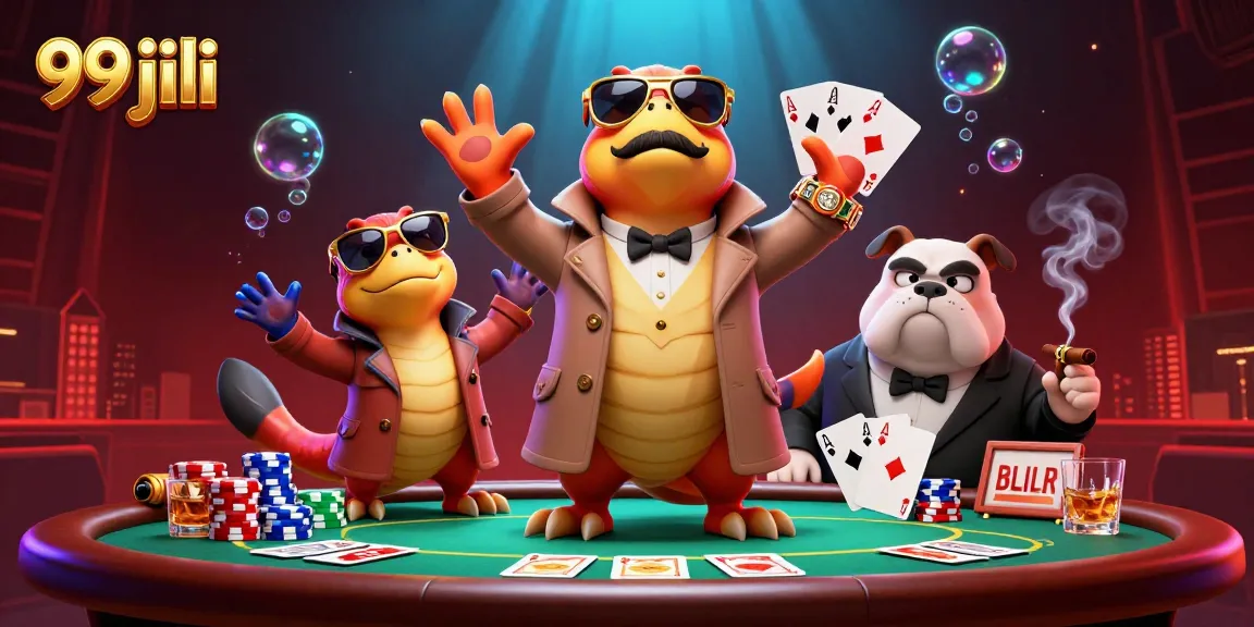 Experience thrilling betting at 99 jili featuring raptors in disguise in a vibrant casino scene.